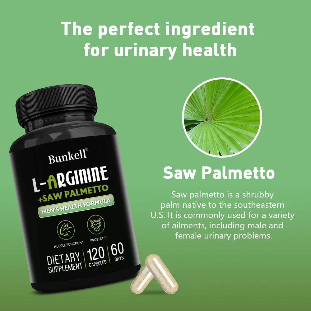 L-Arginine + Saw Palmetto – Men’s Health & Vitality Support | True North Finds