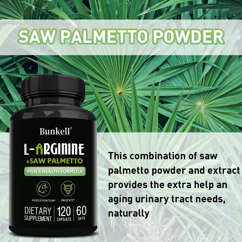 L-Arginine + Saw Palmetto – Men’s Health & Vitality Support | True North Finds